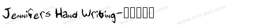 Jennifers Hand Writing字体转换